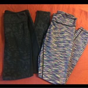 Zella Black and Colorful Patterned Leggings
